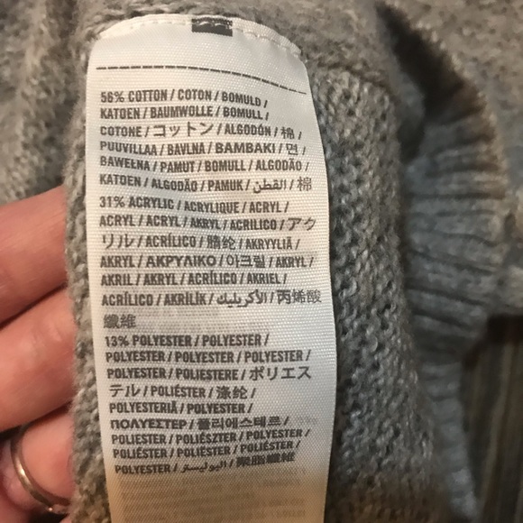 ABERCROMBIE & FITCH light gray hooded sweater S - Picture 10 of 11